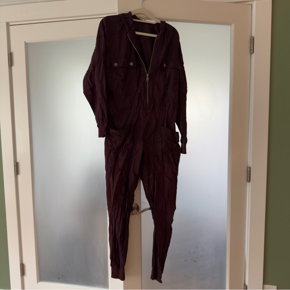 Free People Plum Hooded Jumpsuit - Picture 7 of 7